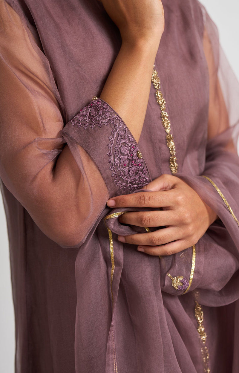 Neera Light Wine Kurta Set Fashion DOT
