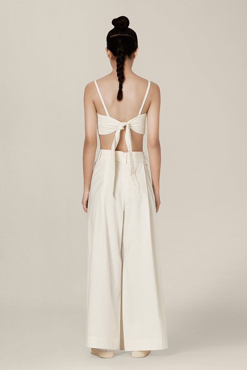 Neo Trousers Bottoms by Chola in white color for women in Singapore