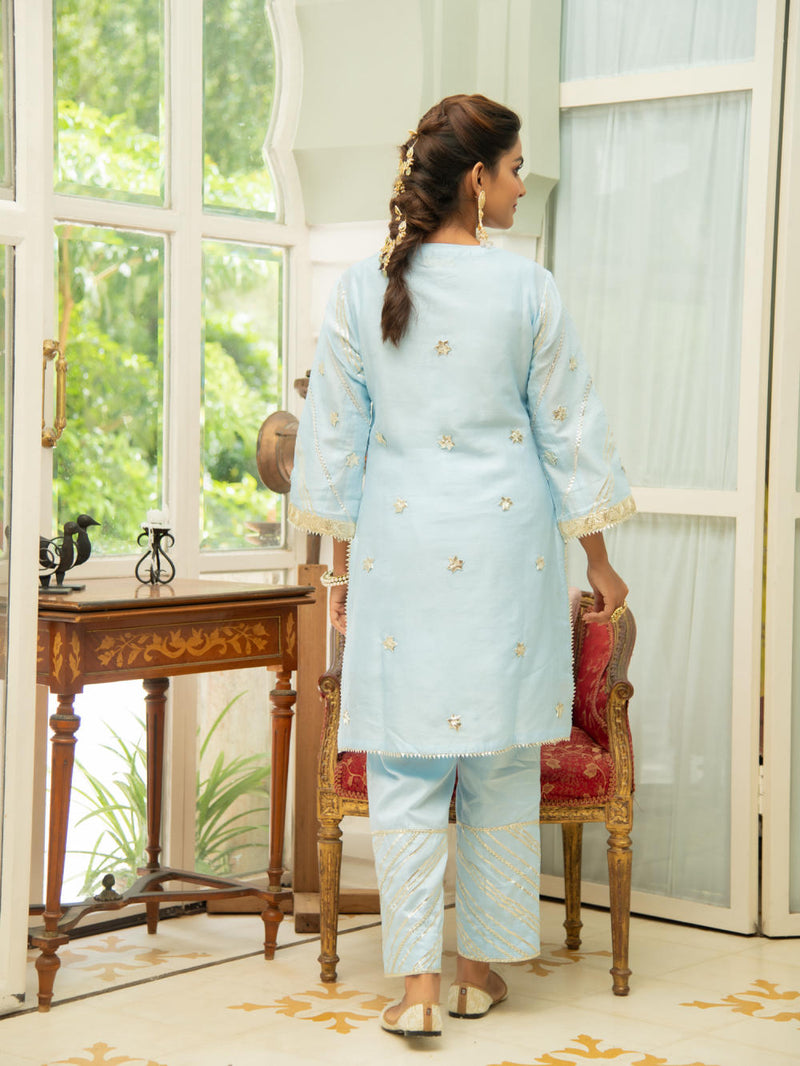 Noor - Amber Gota Set Noor - Amber Gota Salwar Suit Set by Maison Shefali by Maison Shefali for women in Singapore
