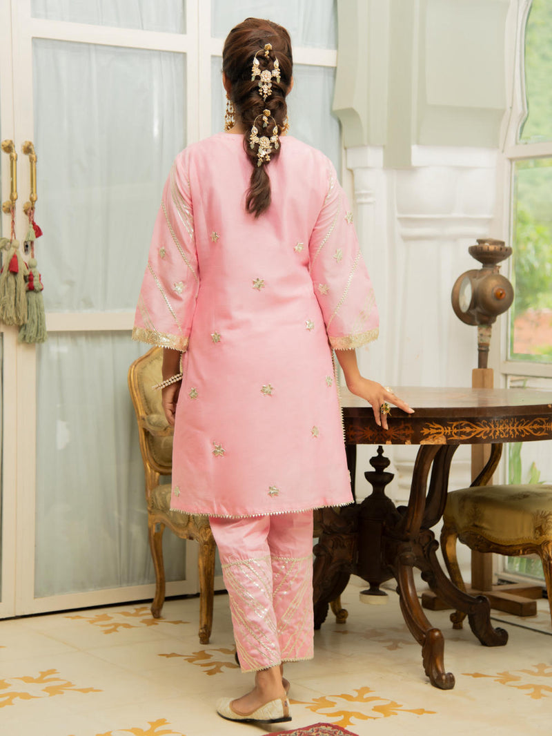 Noor Gulabari Gota Work Set Noor Gulabari Gota Work Salwar Suit Set by Maison Shefali by Maison Shefali for women in Singapore