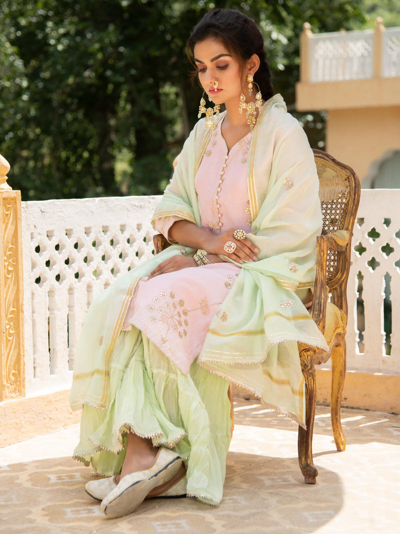 Noor Harita Gulaab Sharara Set Noor Harita Gulaab Sharara Salwar Suit Set by Maison Shefali by Maison Shefali for women in Singapore