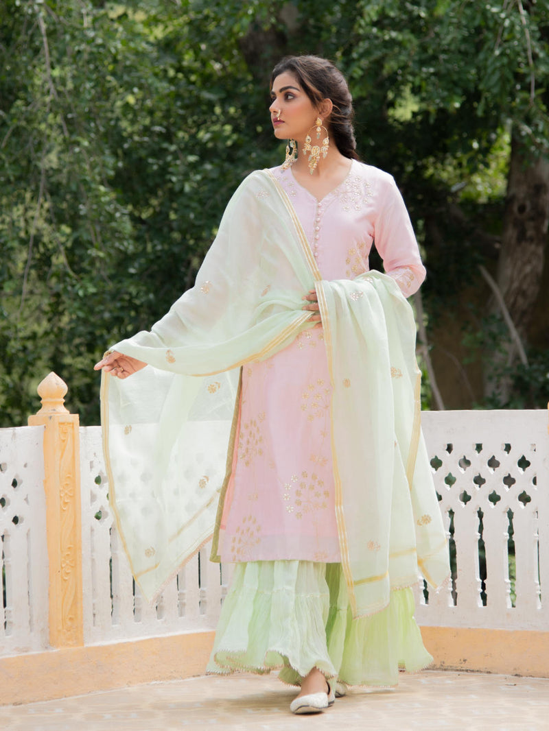 Noor Harita Gulaab Sharara Set Noor Harita Gulaab Sharara Salwar Suit Set by Maison Shefali by Maison Shefali for women in Singapore