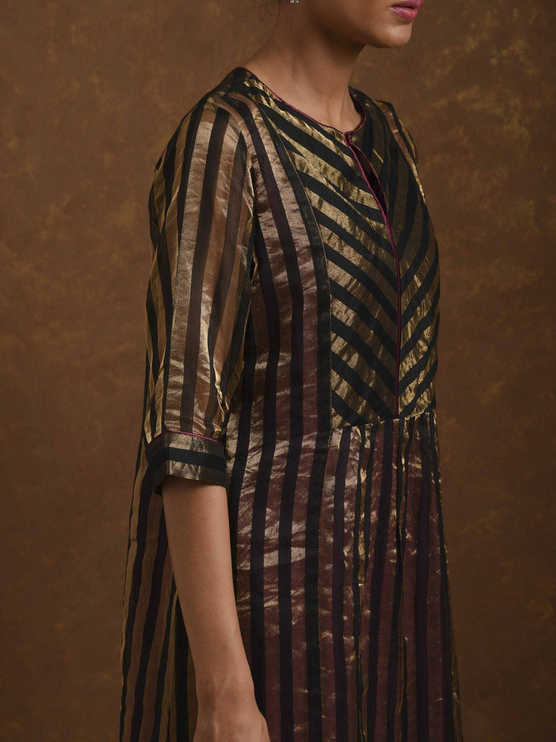 Noorie Black-Gold and Wine Kurta Set Fashion Priti Prashant 