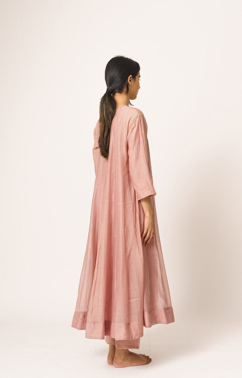 Old Rose Aayat in Chanderi with Resham & Dabka Embroidery Fashion DOT