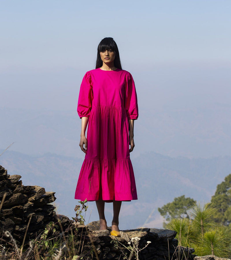 On the Edge of Soul Dress by Khara Kapas in red for women in Singapore