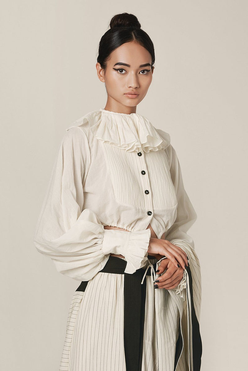 Ophelia Shirt by Chola in white color for women in Singapore