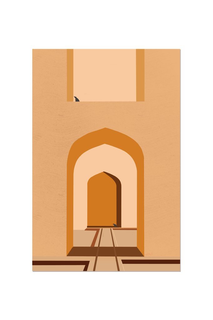 Orange Arches Art Kosha Shah 