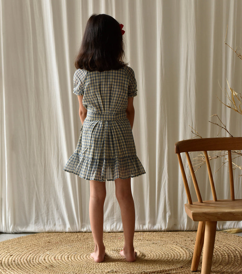 Pebble Wrap Dress by Khara Kapas Kids for kids in Singapore