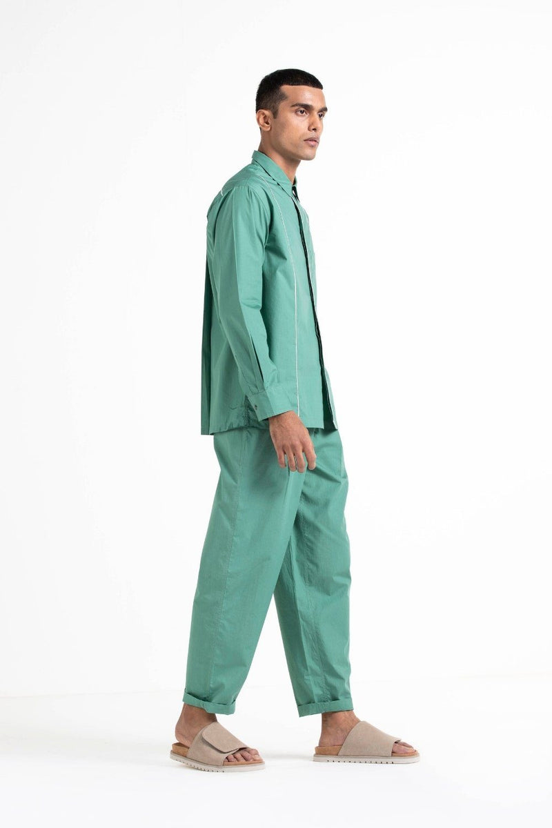 Piping Detail Shirt Co-ord Co-ord Set by THREE Men for men in Singapore