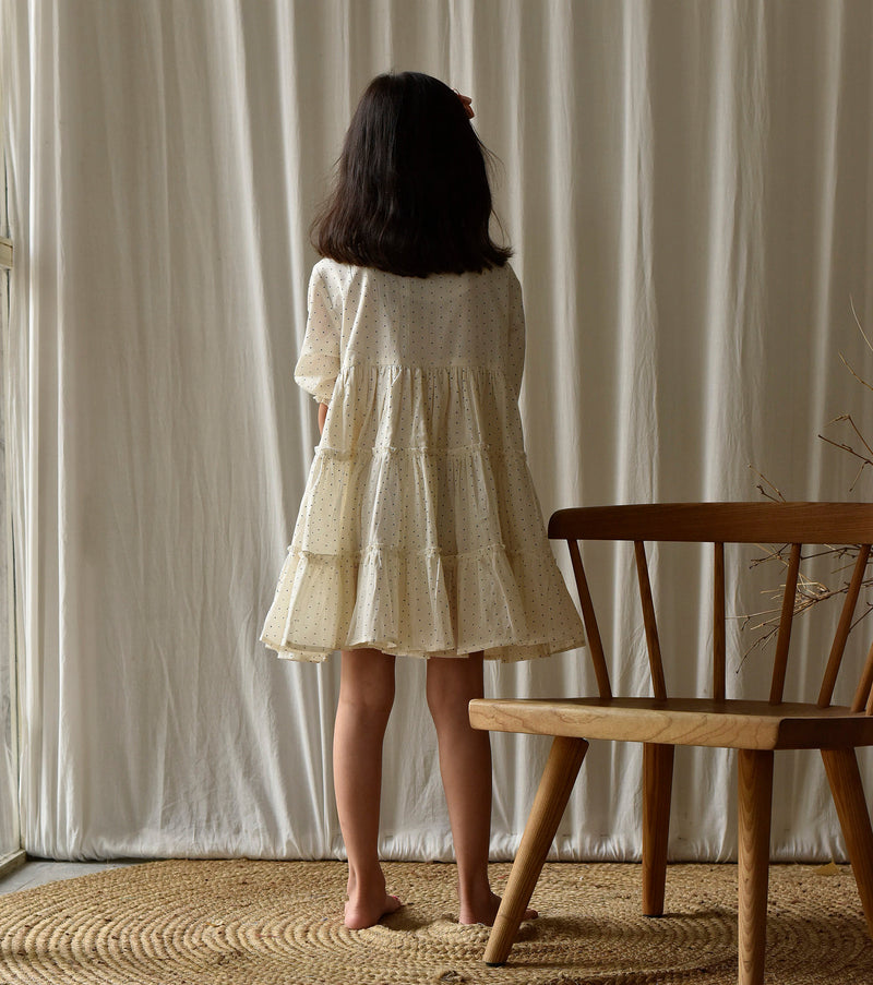Polka Rush Frock Dress by Khara Kapas Kids for kids in Singapore