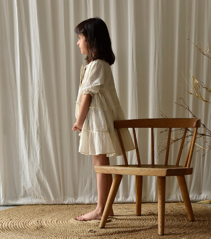 Polka Rush Frock Dress by Khara Kapas Kids for kids in Singapore