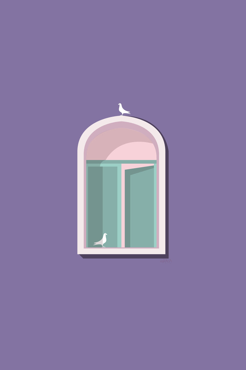 Purple Green Window Art Kosha Shah 