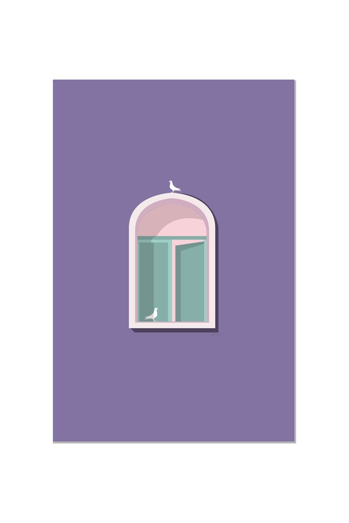 Purple Green Window Art Kosha Shah 