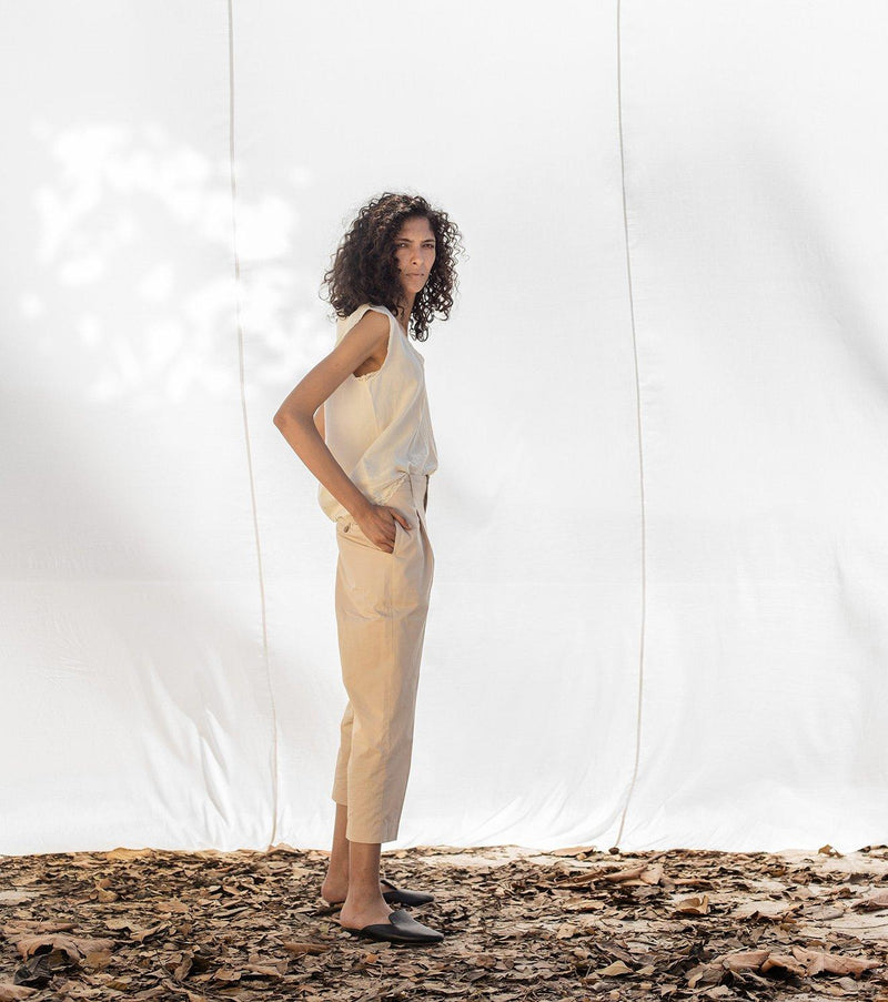Rambling Cropped Trouser Bottoms by Khara Kapas for women in Singapore