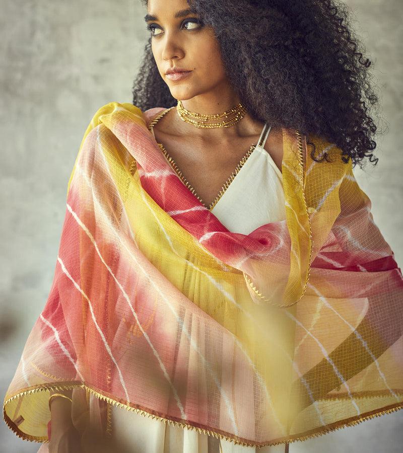 Rangeen Odhni Dupattas by Khara Kapas for women in Singapore