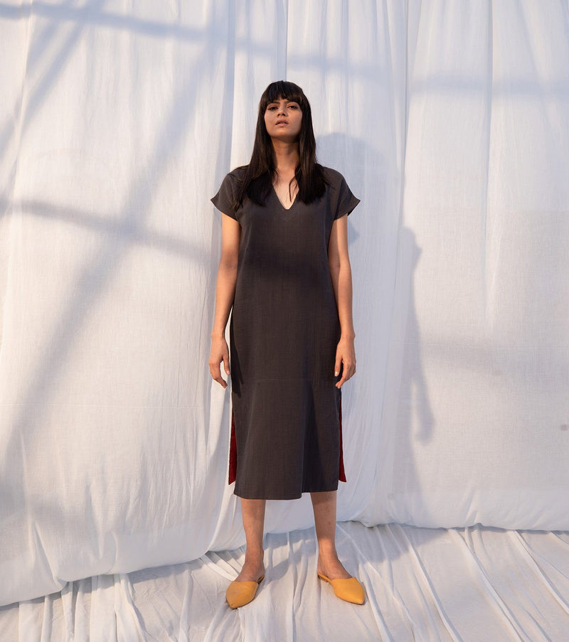 Regur Dress by Khara Kapas in black for women in Singapore