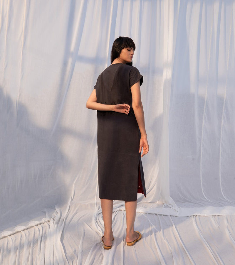 Regur Dress by Khara Kapas in black for women in Singapore