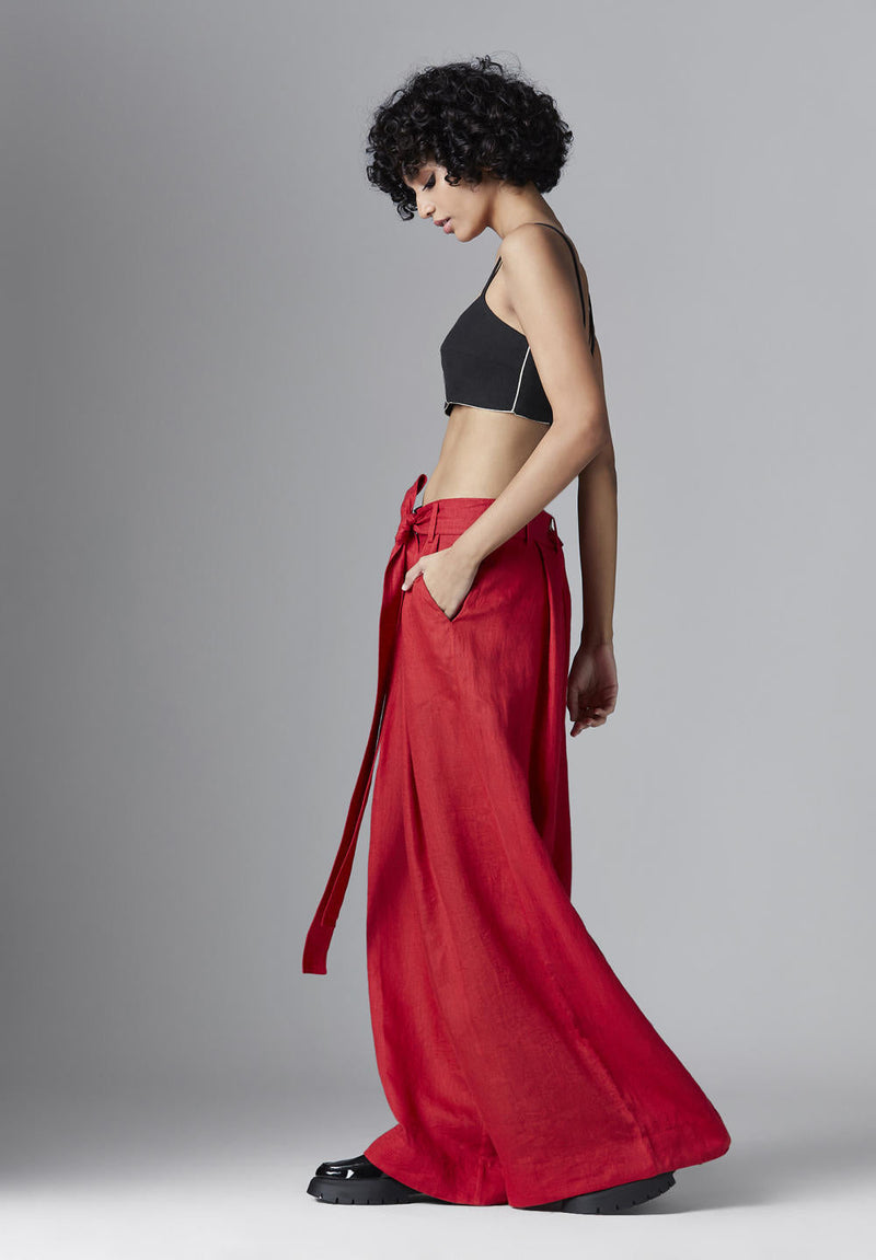 Rosie Trouser linen Bottoms by Chola for women in Singapore