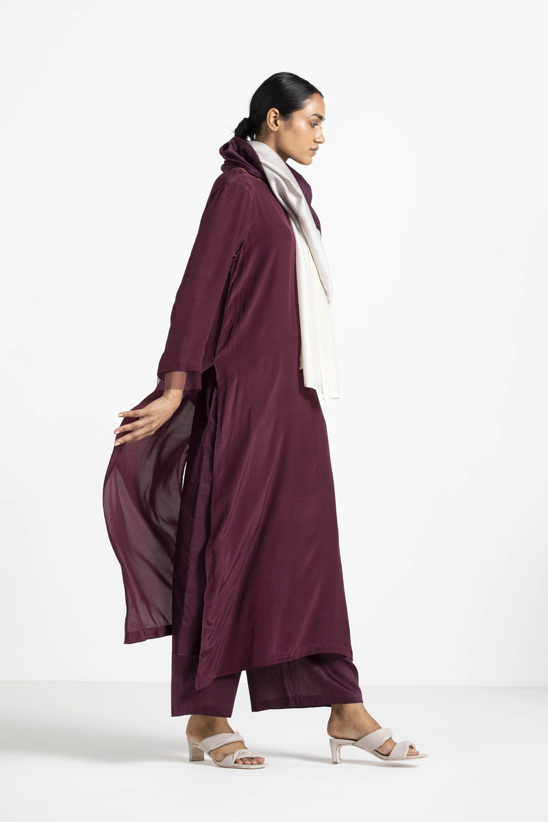 Round Neck Tunic Co-ord (Set of 3) linen Co-ord Set,Scarves & Stoles,Top & Tunics by THREE for women in Singapore