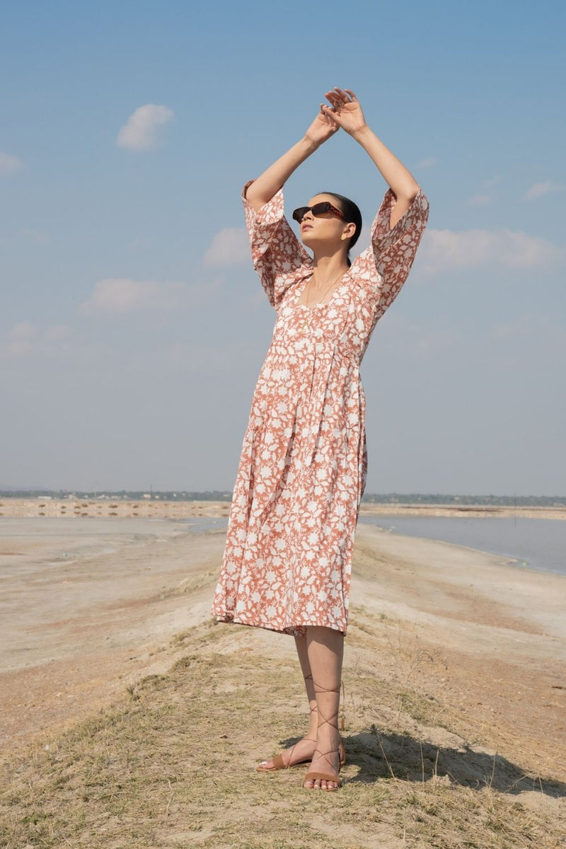 Rust Basille Victoria Dress Fashion Marche