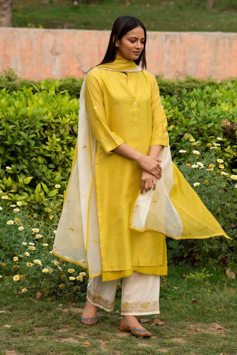 Saavani Lime Kurta Set Fashion Priti Prashant 