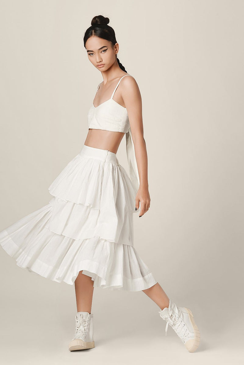 Salome Skirt Skirts by Chola in white color for women in Singapore