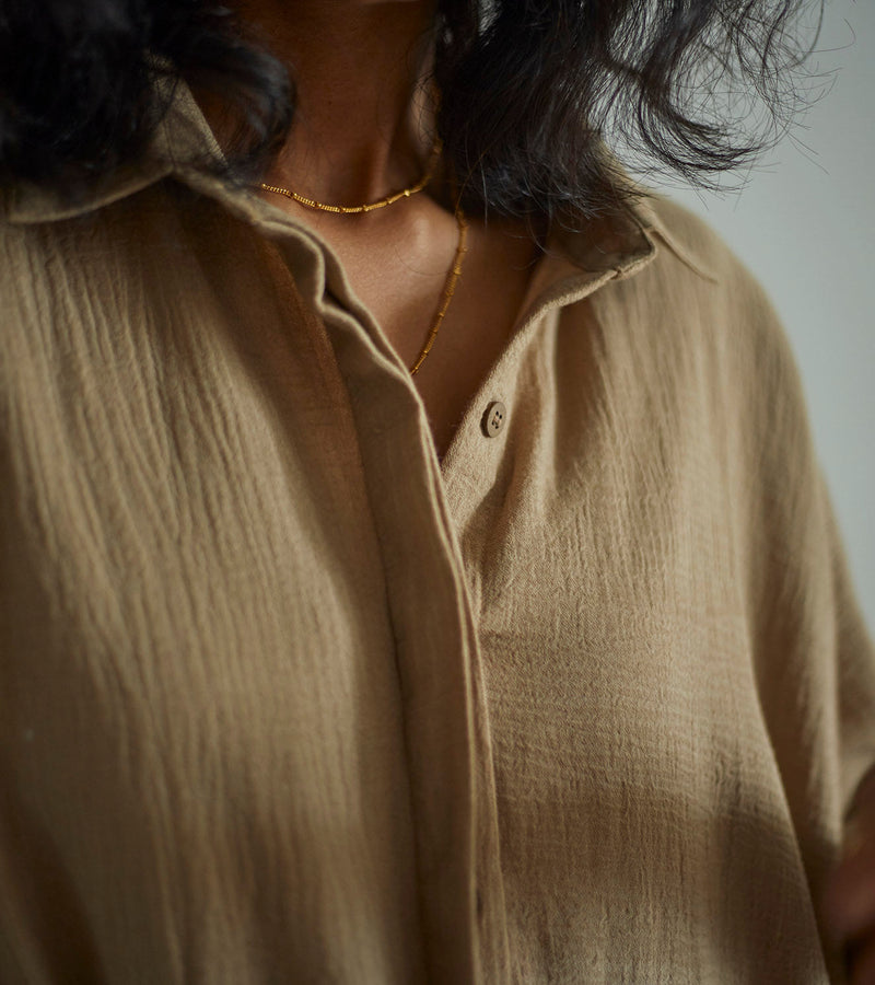 Sand Co-ord Set Co-ord Set,Lounge Wear by Khara Kapas for women in Singapore