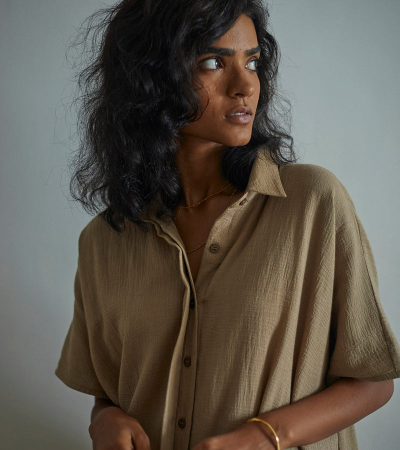 Sand Co-ord Set Co-ord Set,Lounge Wear by Khara Kapas for women in Singapore