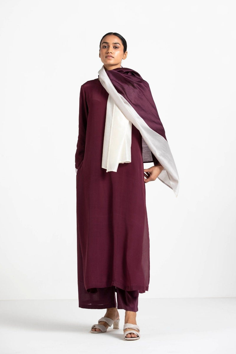 Scarf Wine linen Scarves & Stoles by THREE for women in Singapore