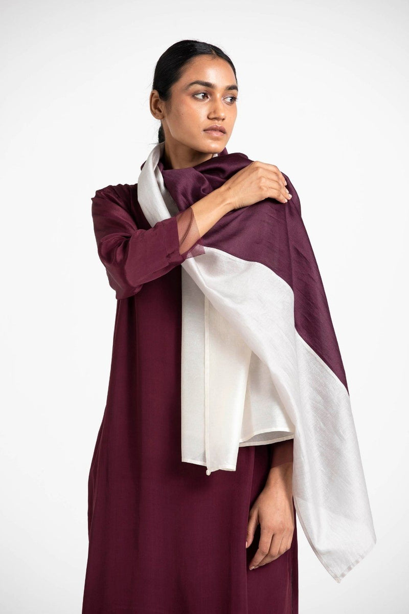 Scarf Wine linen Scarves & Stoles by THREE for women in Singapore