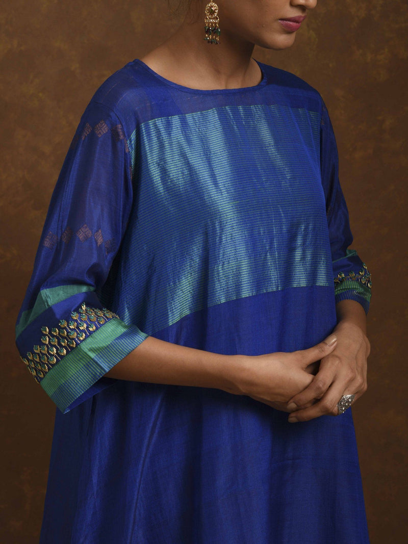 Seher Blue Kurta Set Fashion Priti Prashant 