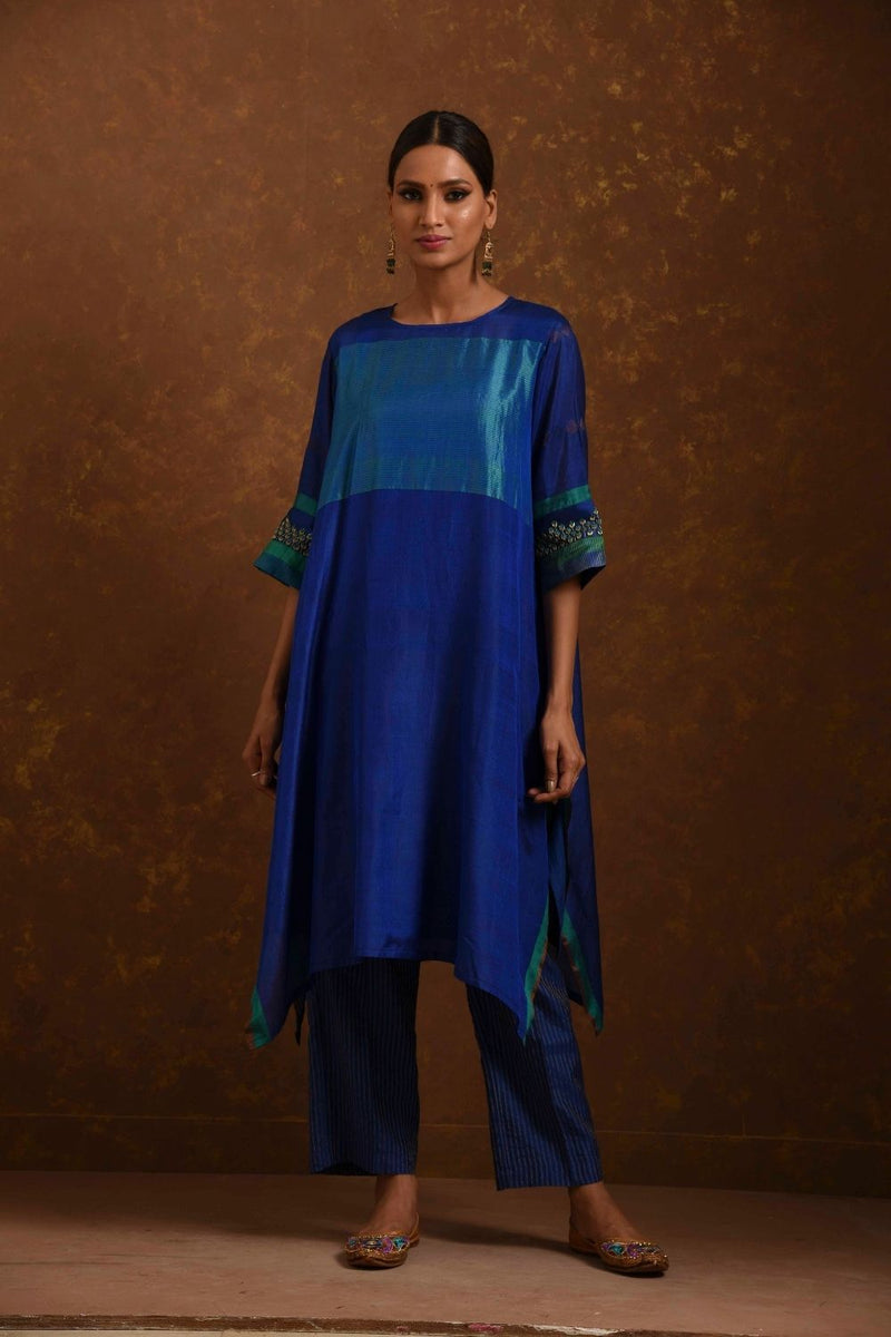 Seher Blue Kurta Set Fashion Priti Prashant 