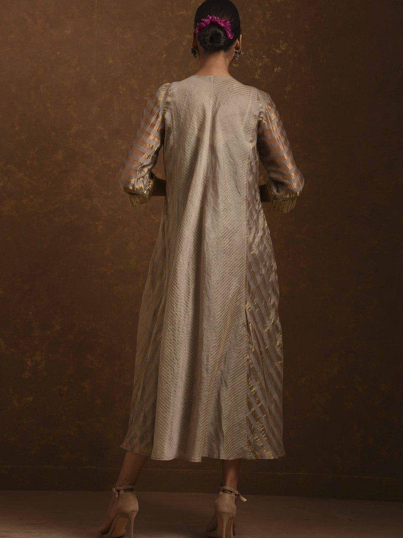 Shagufta Grey and Gold Dress Fashion Priti Prashant 