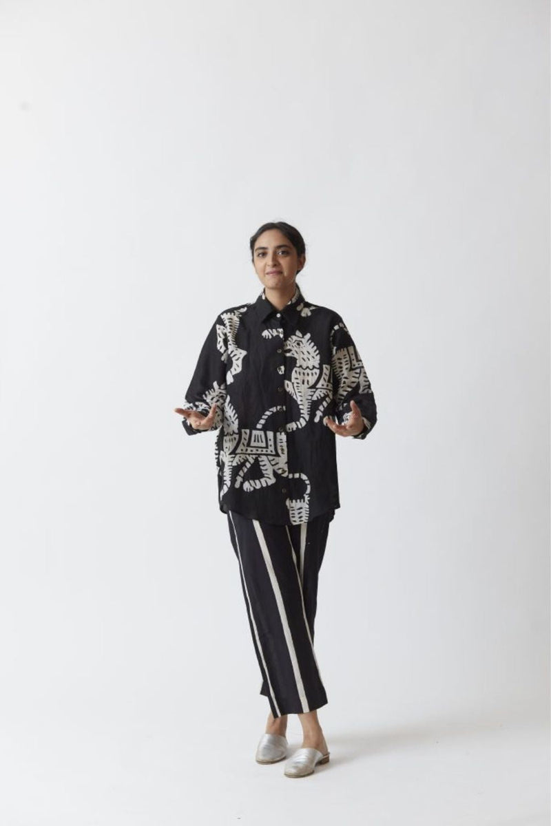 SHER CO-ORD (BLACK) linen Co-ord Set by Yam for women in Singapore
