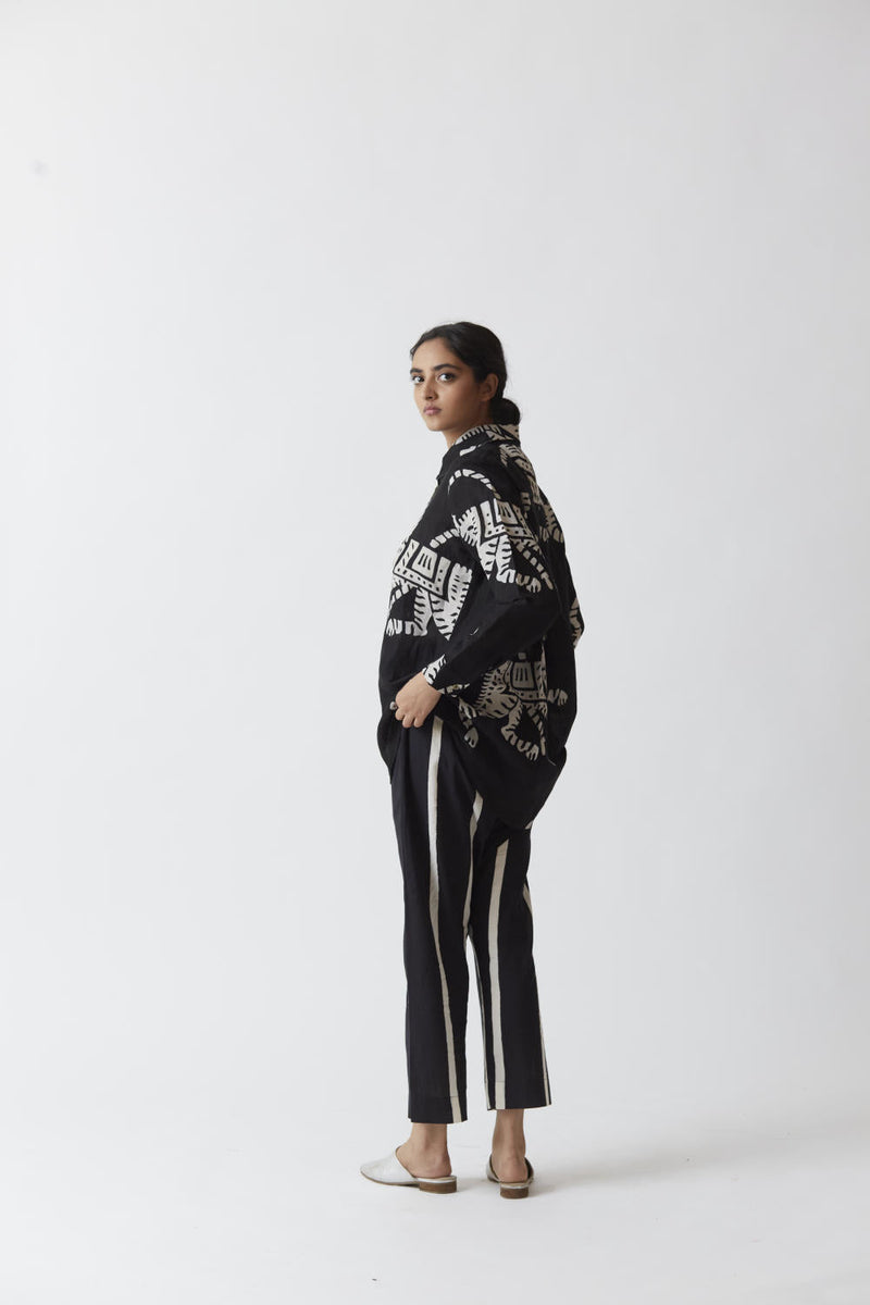 SHER CO-ORD (BLACK) linen Co-ord Set by Yam for women in Singapore