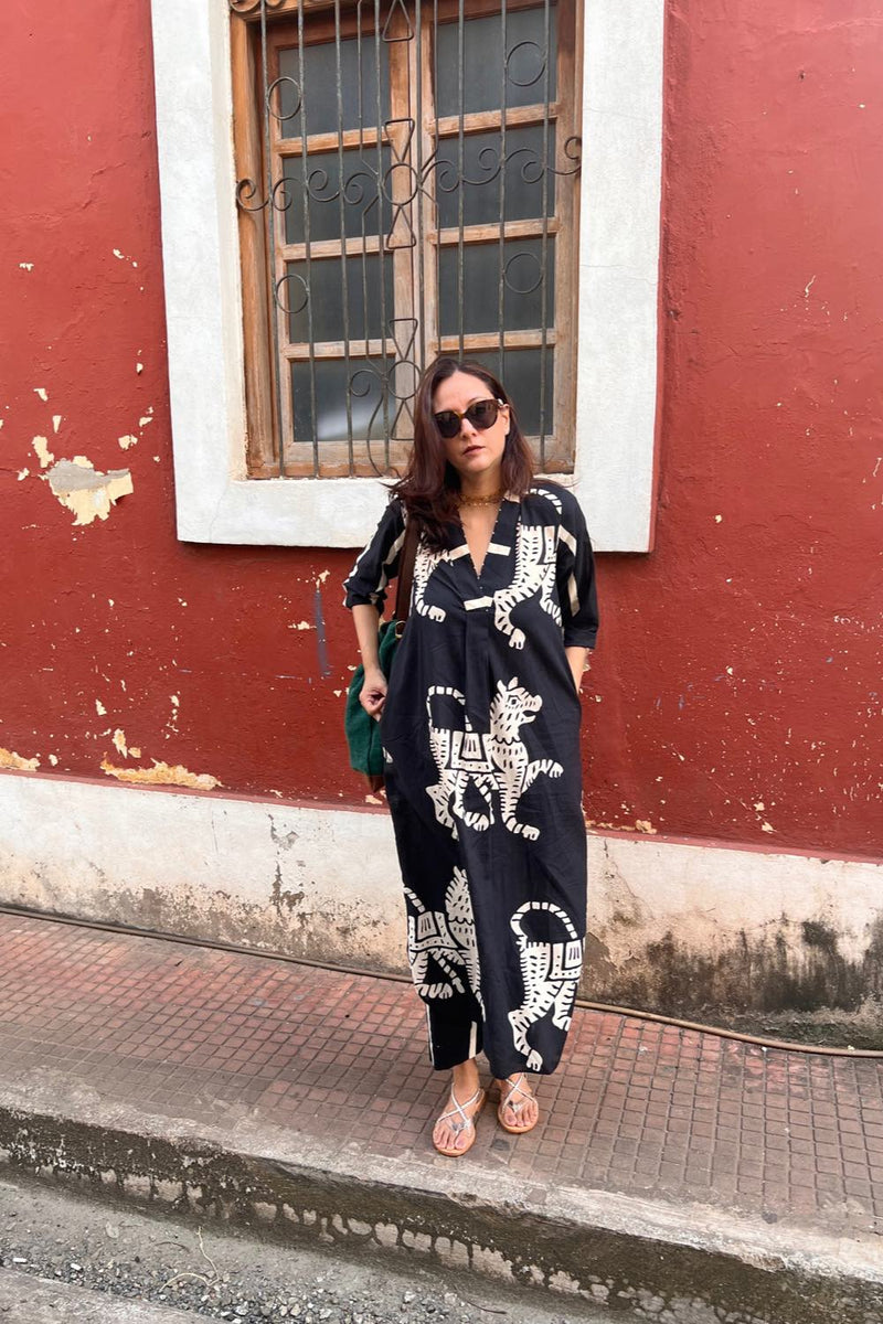 SHER KURTA SET (BLACK) Kurta Sets by Yam for women in Singapore