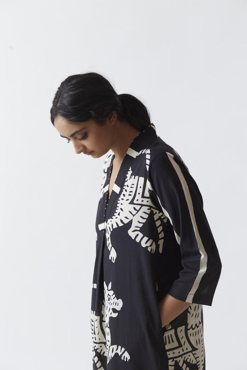 SHER KURTA SET (BLACK) Kurta Sets by Yam for women in Singapore
