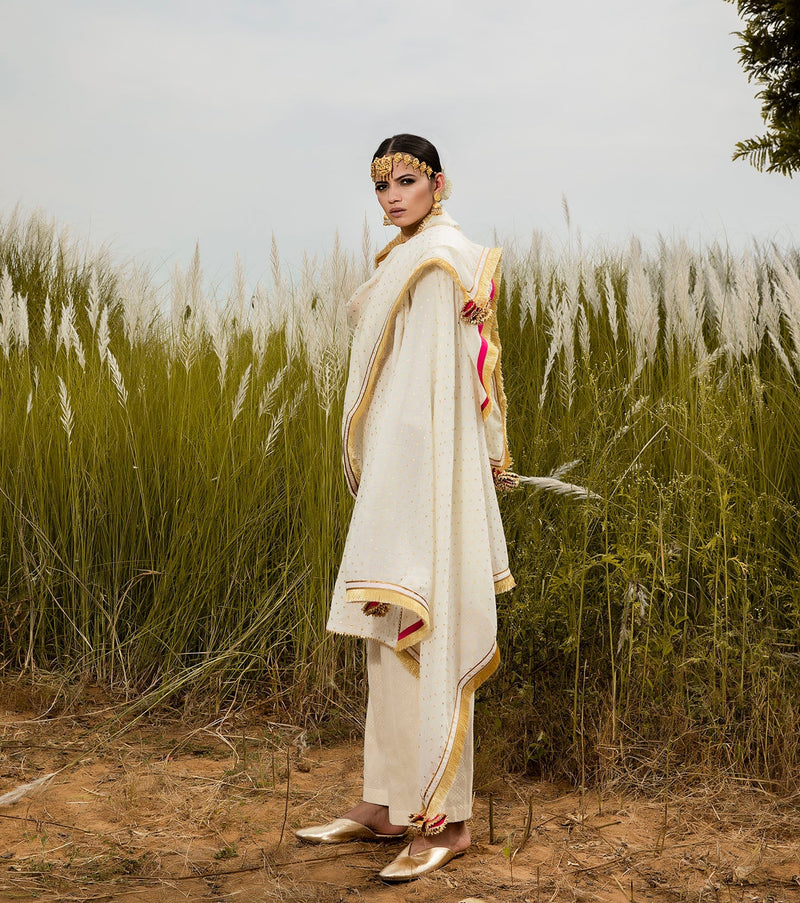 Shubhra Poshak Kurta Sets by Khara Kapas for women in Singapore