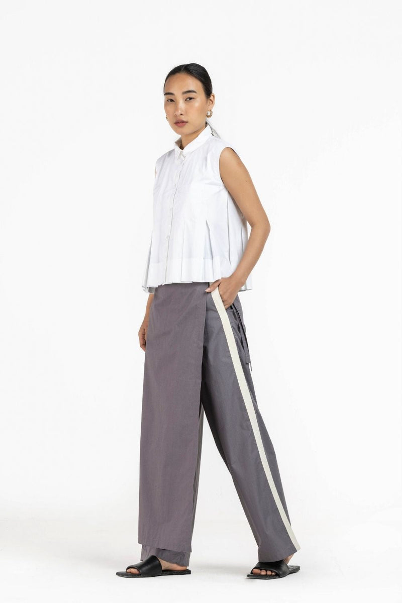 Sleeveless Pleat Top Co-ord Co-ord Set,Bottoms,Top & Tunics by THREE for women in Singapore