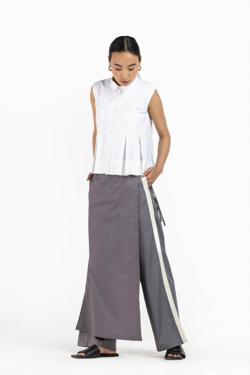 Sleeveless Pleat Top Co-ord Co-ord Set,Bottoms,Top & Tunics by THREE for women in Singapore