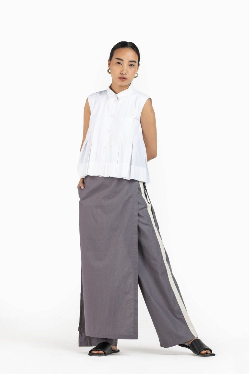 Sleeveless Pleat Top Co-ord Co-ord Set,Bottoms,Top & Tunics by THREE for women in Singapore