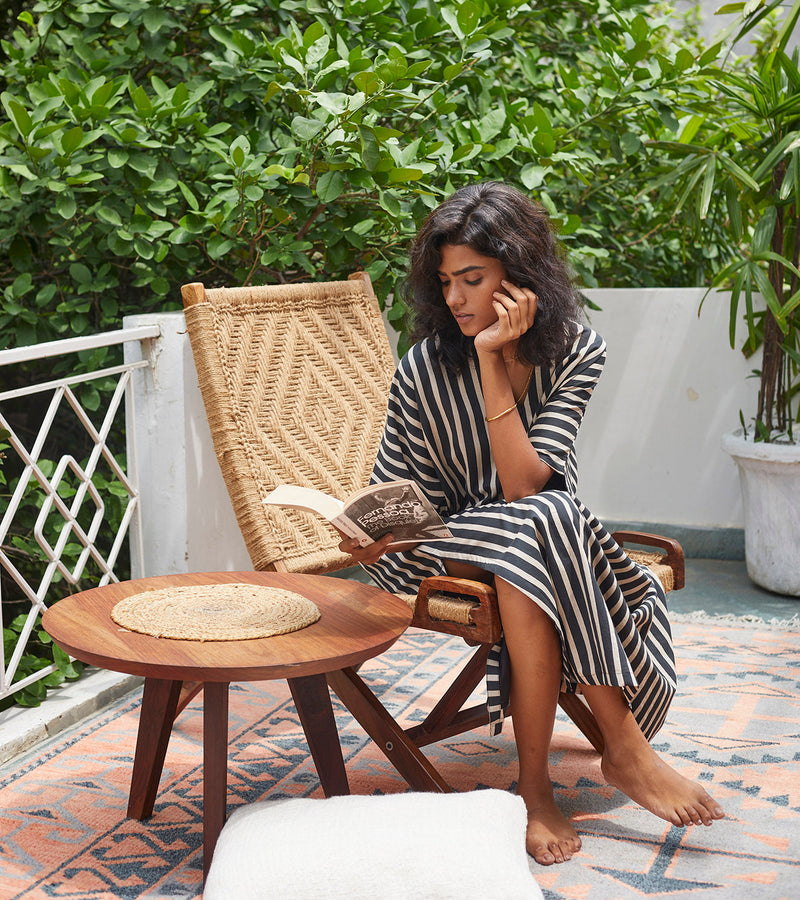 Smoke Kaftan Lounge Wear by Khara Kapas for women in Singapore