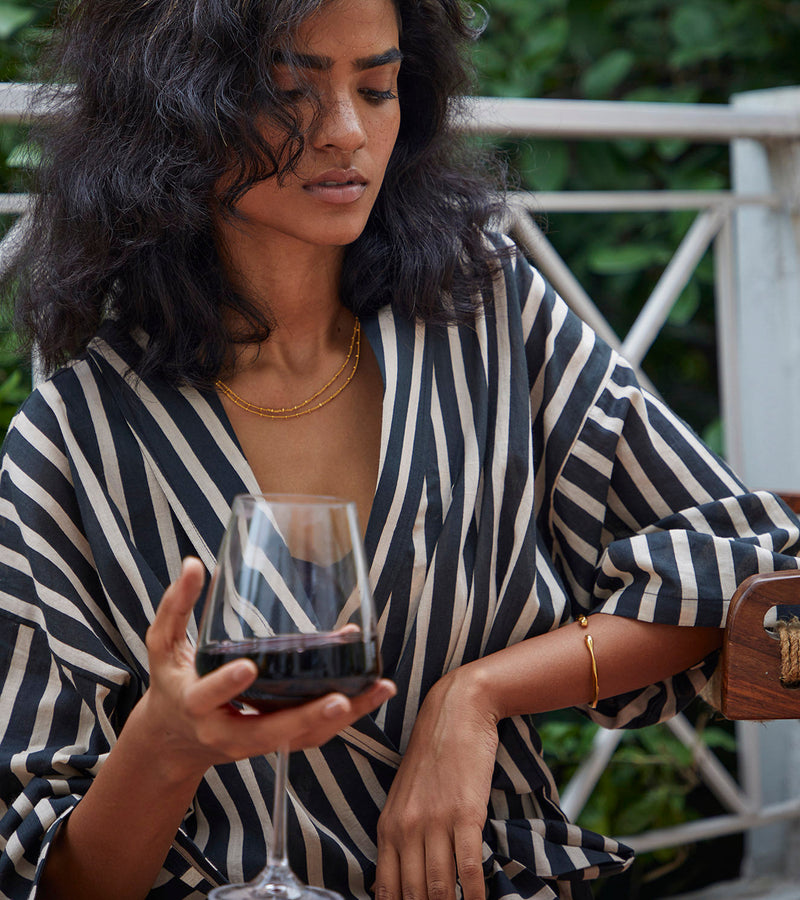 Smoke Overlay Robe Lounge Wear by Khara Kapas for women in Singapore