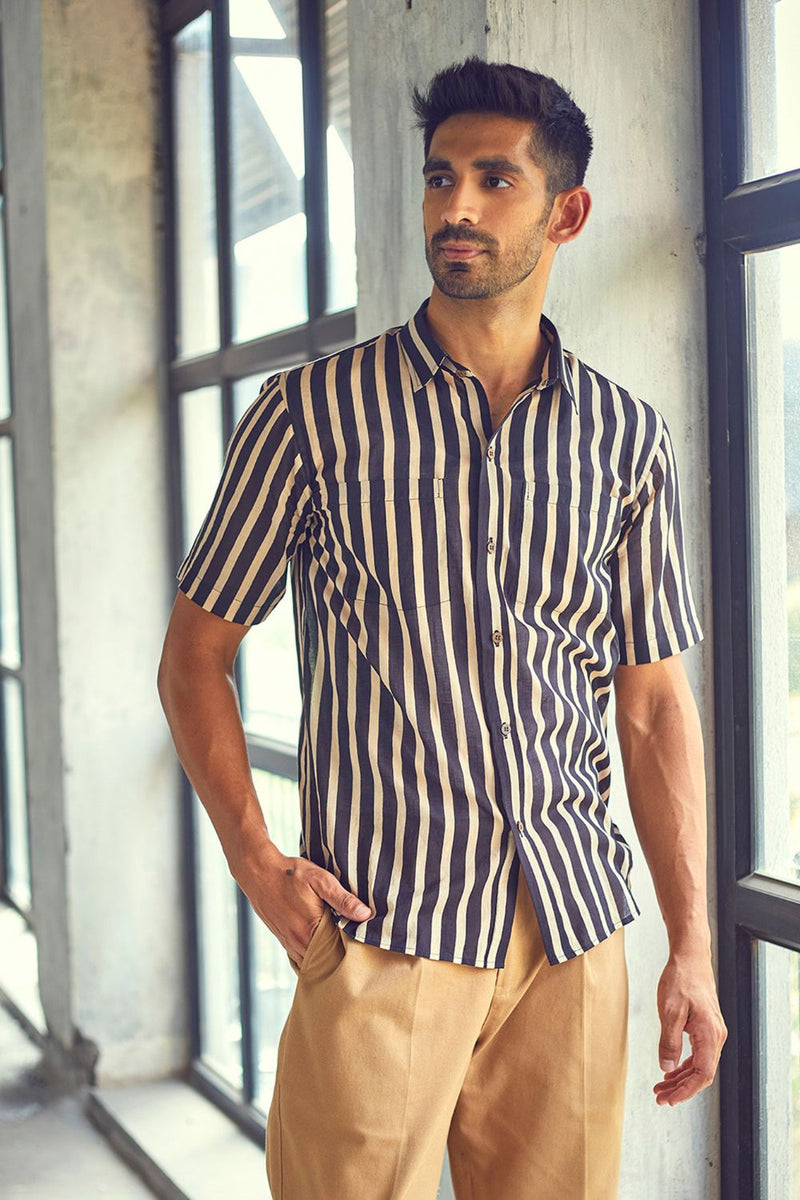 Smoke shirt by Khara Kapas Men for men in Singapore