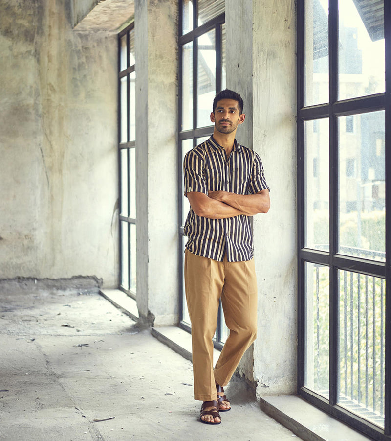 Smoke shirt by Khara Kapas Men for men in Singapore