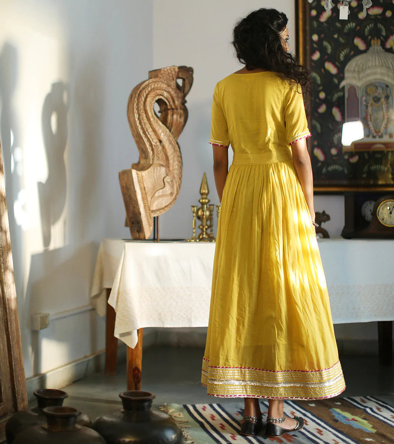 SUNBEAM GLOW GOWN Kurta Sets by Khara Kapas for women in Singapore