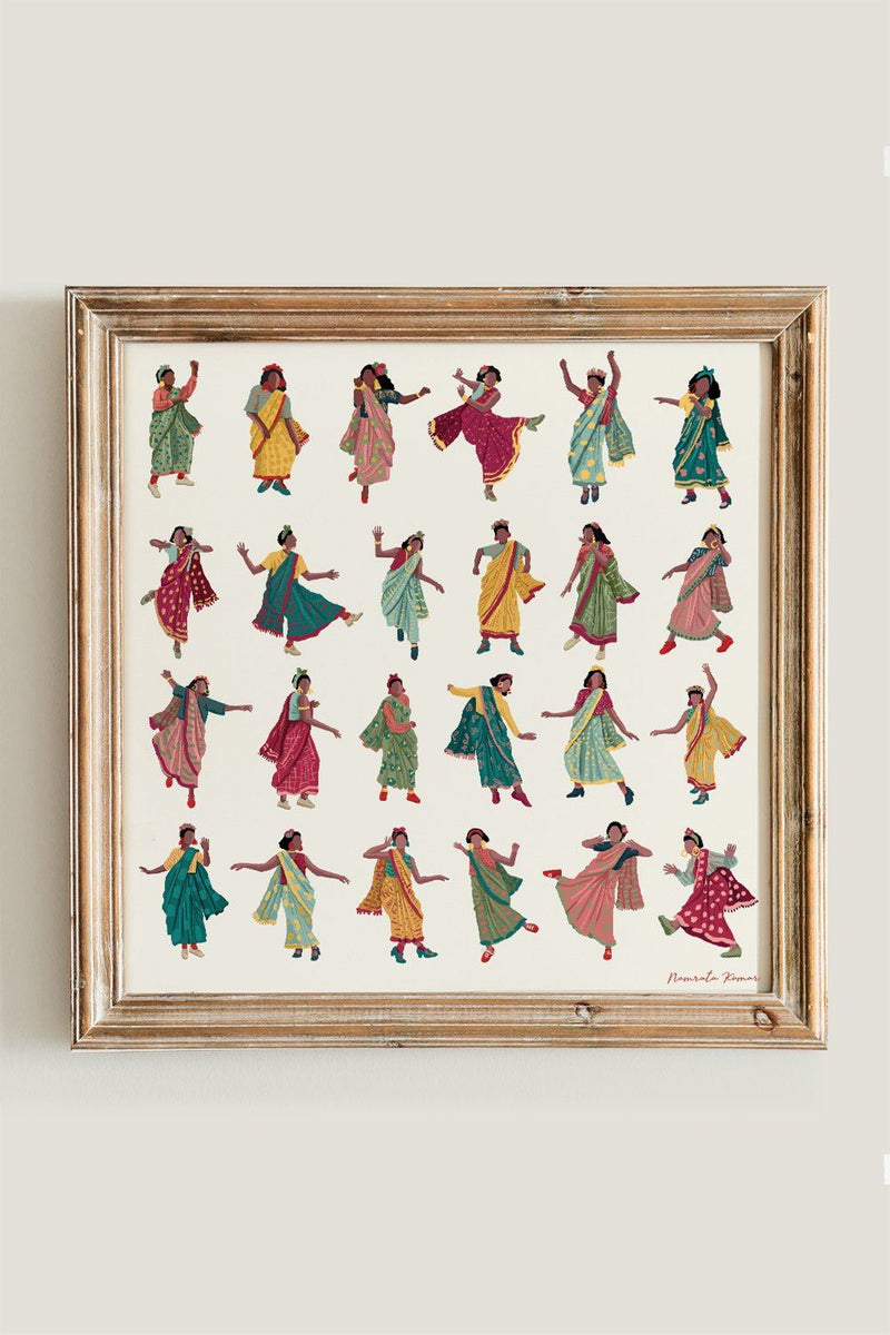 Swing in a Sari Art Namrata Kumar