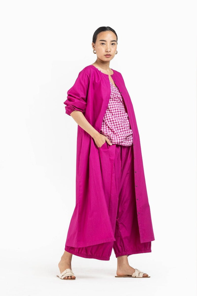 Tie Top Hot Pink Check Co-ord Co-ord Set,Bottoms,Top & Tunics by THREE for women in Singapore
