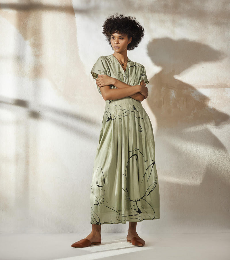 Tint of Mint Dress by Khara Kapas for women in Singapore