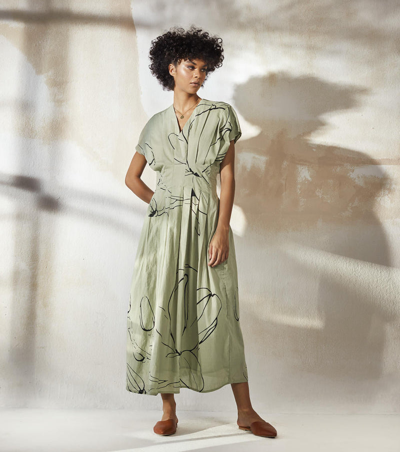 Tint of Mint Dress by Khara Kapas for women in Singapore
